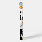 ブラックオレンジのチームカラーおもしろいボールのパターン Case-Mate iPhoneケース (裏面 / 左)