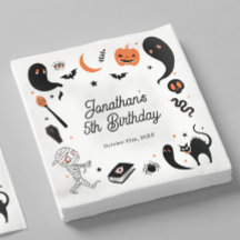 ブラックオレンジのハロウィンお誕生日パーティーキッズ