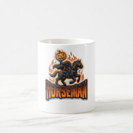 ブラックオレンジの首なし騎士ハロウィン コーヒーマグカップ