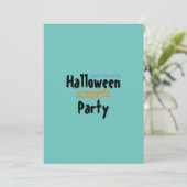 ブラックオレンジアダルトハローウィンパーティ招待状 招待状 (スタンド正面)