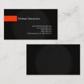 ブラックオレンジグレーのコンサルタントの名刺 名刺 (正面/裏面)