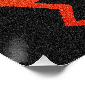 ブラックオレンジココペリ南西デザイン ポスター (コーナー)