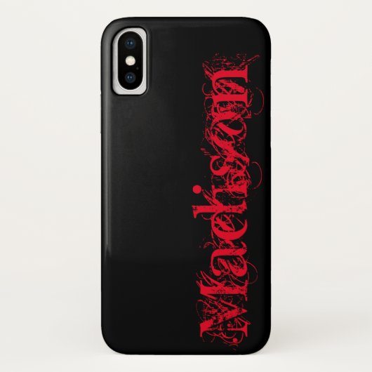 ブラックオレンジゴシッパーソナライズされたク名ハロウィーン Case-Mate iPhoneケース (裏面)