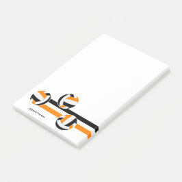 ブラックオレンジスポーツチームカラーバレーボール ポストイット