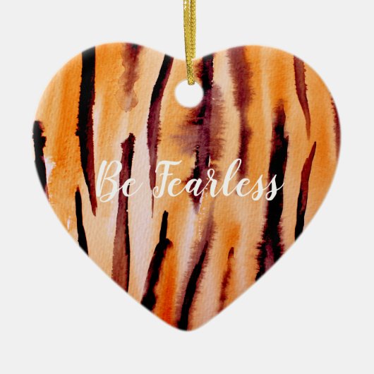 ブラックオレンジタイガーの水色 セラミックオーナメント (正面)