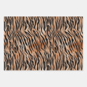 ブラックオレンジタイガープリント ラッピングペーパーシート (正面)