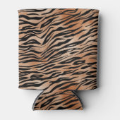 ブラックオレンジタイガープリント 缶クーラー (正面)