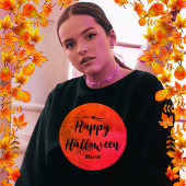 ブラックオレンジダークタイポグラフィフルムーンハロウィーン Tシャツ