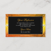 ブラックオレンジダ華美ミきらめくンドラグジュアリー 名刺 (裏面)