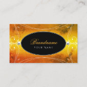 ブラックオレンジダ華美ミきらめくンドラグジュアリー 名刺 (正面)