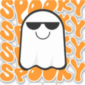 ブラックオレンジハロウィ不気味ーン シール (正面)