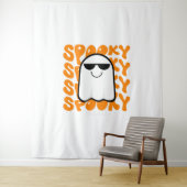 ブラックオレンジハロウィ不気味ーン タペストリー (インサイチュ)