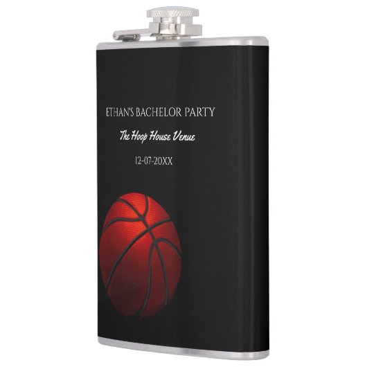 ブラックオレンジバスケットボールをテーマにしたパーティー週末 フラスク (左)