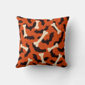 ブラックオレンジパターンハロウィーンホームベッドルームデコール クッション (裏面)