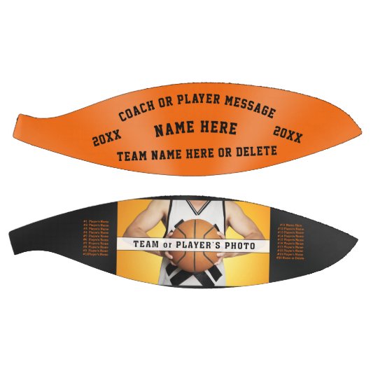 ブラックオレンジパーソナライズされた、コーチ用バスケットボール バスケットボール (パネル)