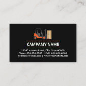 ブラックオレンジフォークリフト，ロジシック – プロフェッショナル 名刺 (裏面)