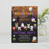 ブラックオレンジブータスティックハロウィーンの衣装パーティー 招待状 (スタンド正面)