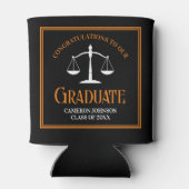 ブラックオレンジロースクールカスタム卒業パーティー 缶クーラー (裏面)