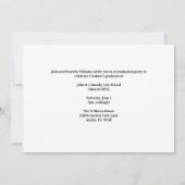 ブラックオレンジロースクール写真卒業パーティー 招待状 (裏面)