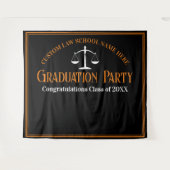 ブラックオレンジロースクール卒業写真ブース タペストリー (正面(横))