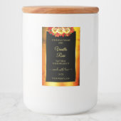 ブラックオレンジ大理石製品ラベル 開花するバラ フードラベル (正面)