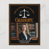 ブラックオレンジ法律学校卒業写真 案内ポストカード (正面)