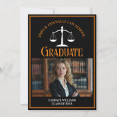 ブラックオレンジ法律学校卒業写真 案内状 (正面)