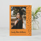 ブラックオレンジ紙吹雪卒業発表 招待状 (スタンド正面)