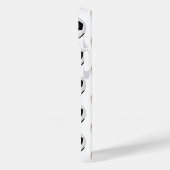 ブラックオレンジ色のサッカーボールモノグラムの模様 Case-Mate iPhoneケース (裏面 / 左)