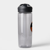 ブラックオレンジ色のバスケットボールチームは女の子の男の子をカラー ウォーターボトル (正面)