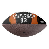 ブラックオレンジ色のプレイヤー名番号チームフォト アメリカンフットボール (回転270)