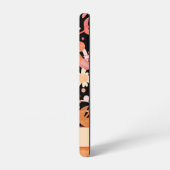 ブラックオレンジ色抽象芸術カスタマイズモダンフローラ SAMSUNG GALAXYケース (左側面)