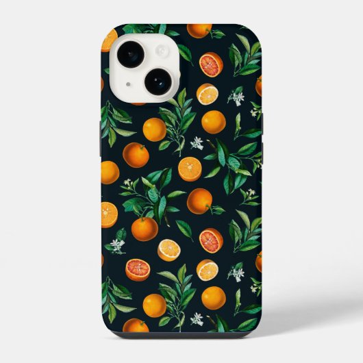 ブラックオレンジ フルーツ | iPhone 14 Case-Mate iPhoneケース (裏面)