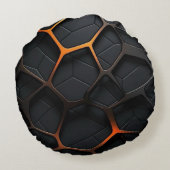 ブラックオレンジ ラウンドクッション (裏面)