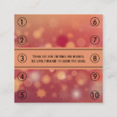 ブラックオレンジ《写真》ぼけ味汎用ビジネスロイヤリティパンチ 予約カード (裏面)