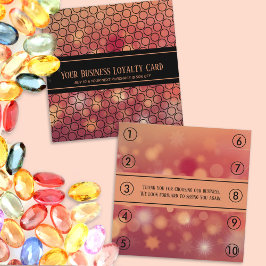 ブラックオレンジ《写真》ぼけ味汎用ビジネスロイヤリティパンチ 予約カード