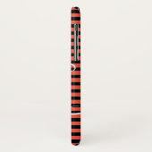 ブラックオレンストライプジのハロウィンパーソナライズされた名 Case-Mate iPhoneケース (裏面/左)