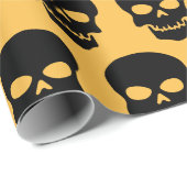 ブラックオンイエロースカル ラッピングペーパー (ロールコーナー)