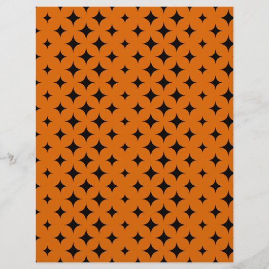 ブラックオンオレンジハロウィーンパターンクラフト紙 (正面)