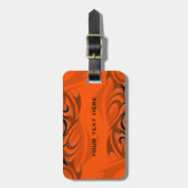 ブラックオンオレンジ「スモーク」荷物タグ ラゲッジタグ (正面縦)