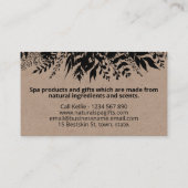 ブラックオンクラフト手作り風呂ソーク体バター石鹸 名刺 (裏面)