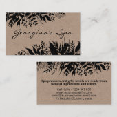 ブラックオンクラフト手作り風呂ソーク体バター石鹸 名刺 (正面/裏面)