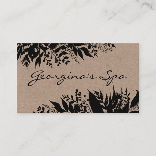 ブラックオンクラフト手作り風呂ソーク体バター石鹸 名刺 (正面)