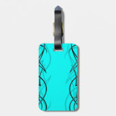 ブラックオンシアン"エレガンス"荷物タグ ラゲッジタグ (裏面縦)