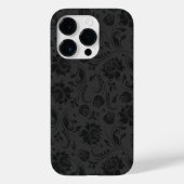 ブラックオンダークグレーヴィンテージフローラマスク2 Case-Mate iPhoneケース (裏面)