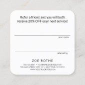 ブラックオンブラックフレンド紹介カードを参照 紹介カード (裏面)