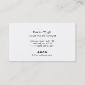 ブラックオンブラックブラシモダンスクリプト美しい事業 名刺 (裏面)