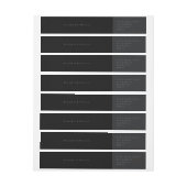 ブラックオンブラックモダンミニマルシンプル結婚 ラップアラウンドラベル (シート)