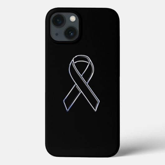 ブラックオンブラックリボン認識度デザイン Case-Mate iPhoneケース (裏面)
