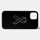ブラックオンブラックリボン認識度デザイン Case-Mate iPhoneケース (裏面 (横))